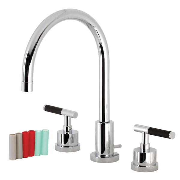 Kingston Brass KS8921CKL Widespread Bathroom Faucet with Brass Pop-Up, Polished Chrome KS8921CKL - main